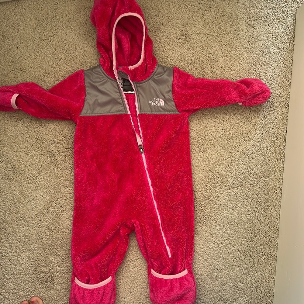 6-12 months north face fleece bunting
